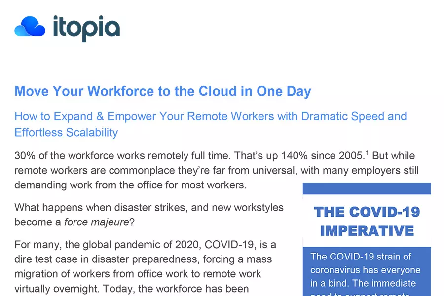 itopia White Paper - Remote Worker Preparedness